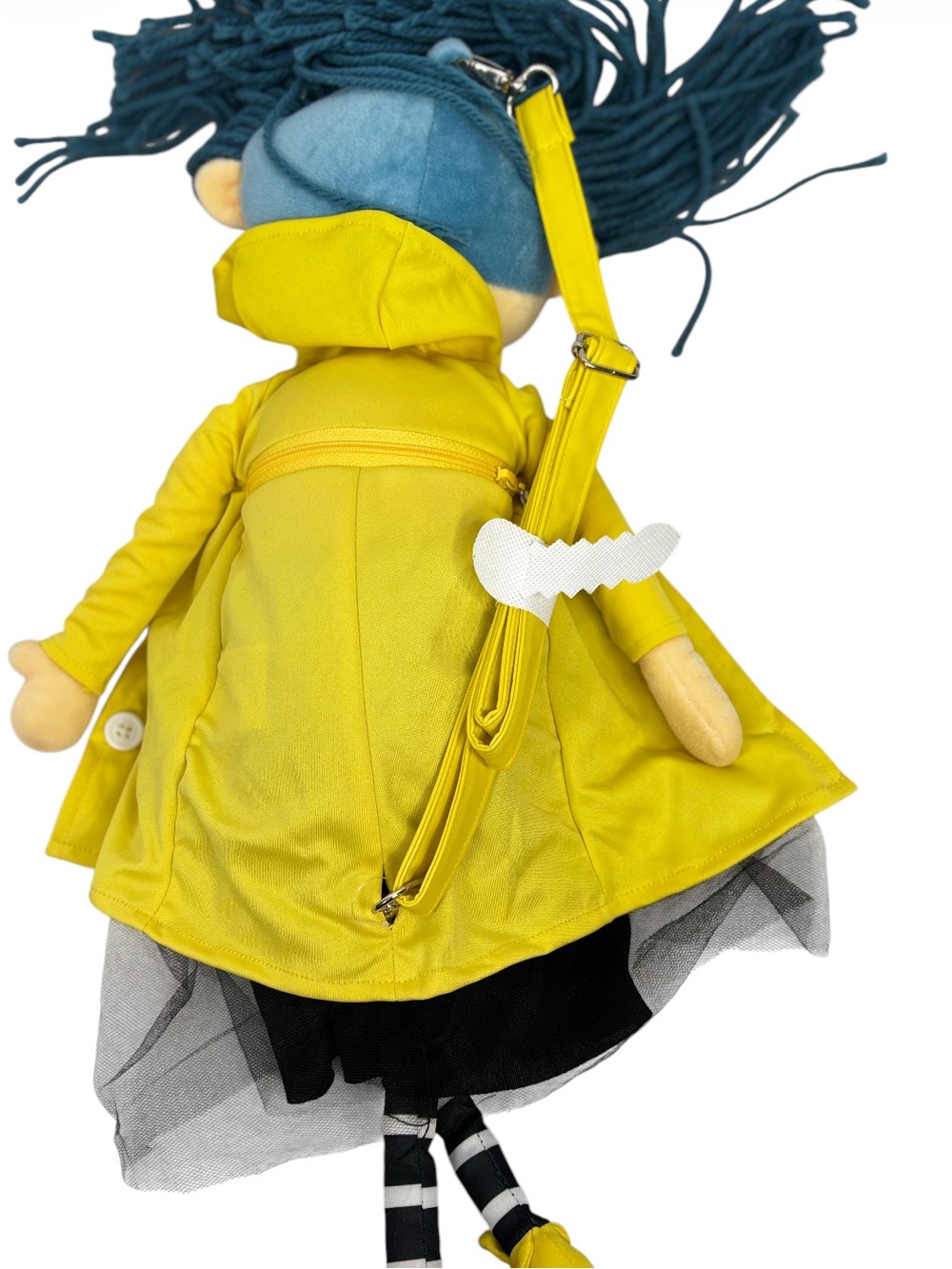 Coraline Spirit Halloween NWOT Plush Button Eyed Crossbody Plush Bag - Picture 3 of 8